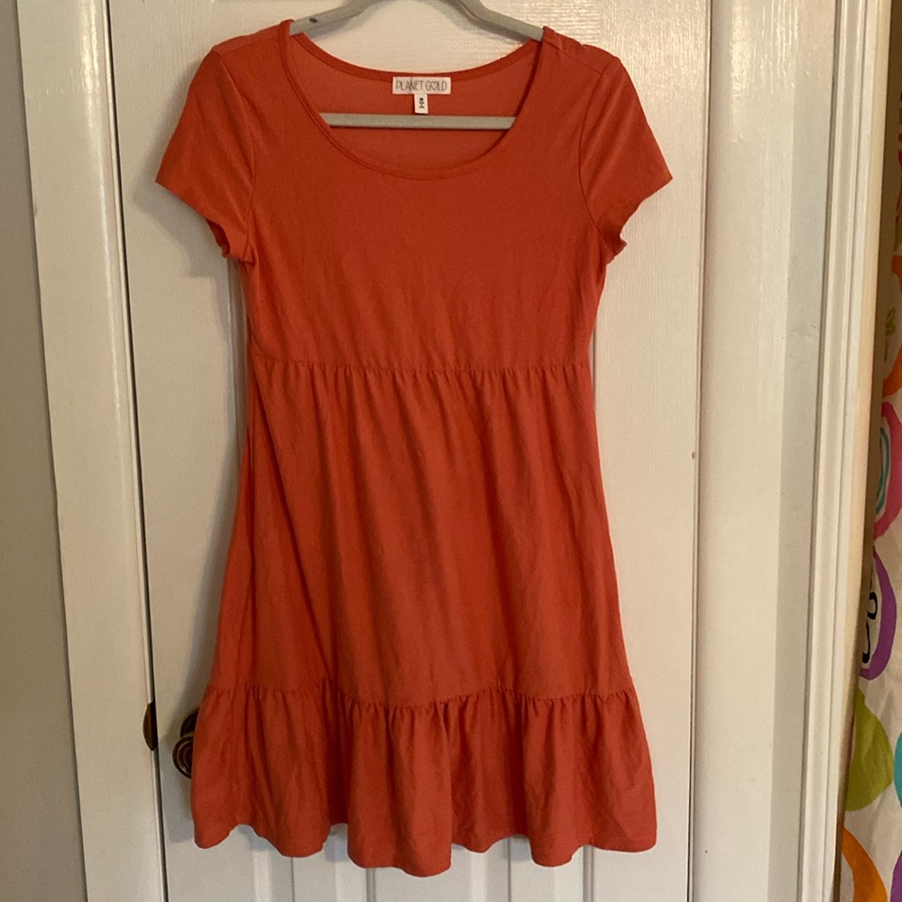 Planet Gold Ruffle Dress - Picture 1 of 4